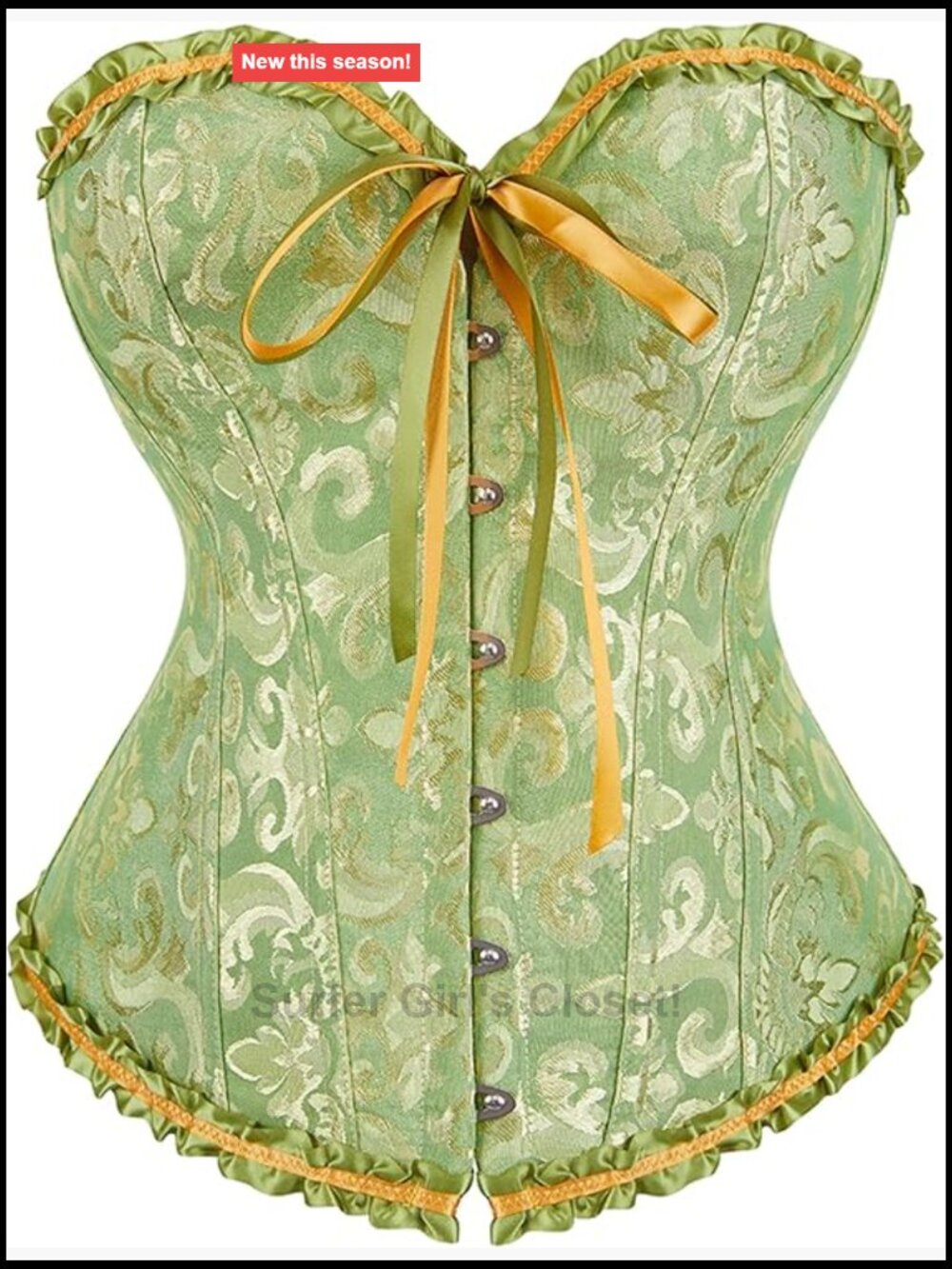 Women's Lace Up Corset Top Overbust Body Shaper Bustier
